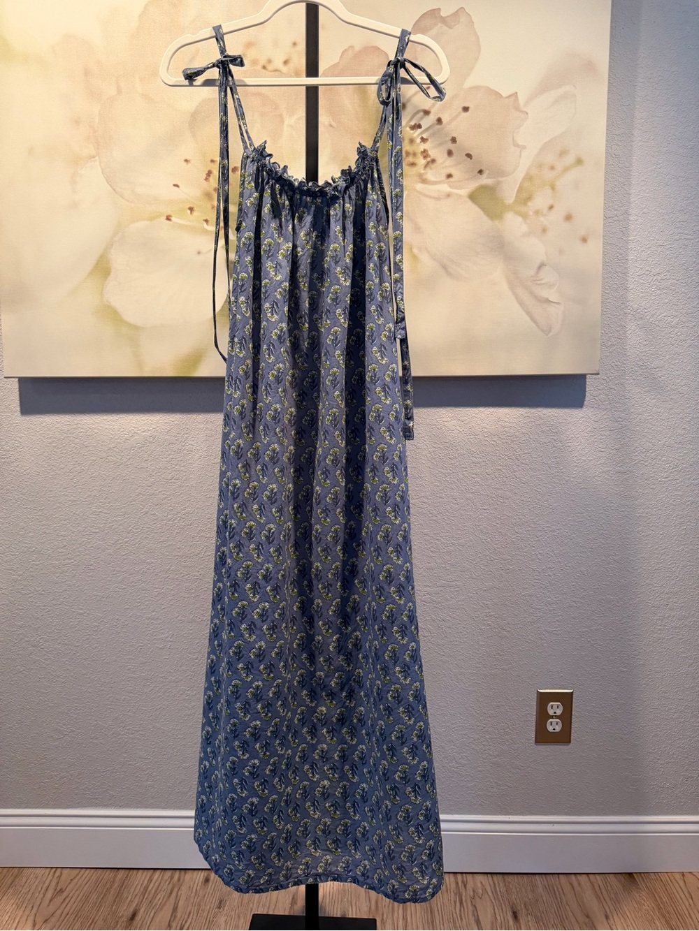 Ex Voto Vintage Iris Sundress in Blue Floral M/L - Picture 9 of 12